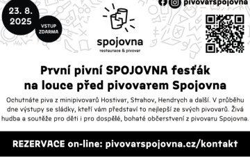 Pozvánka na první pivní Spojovna fesťák 23.8.2025