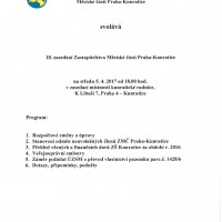 18. zasedání Zastupitelstva Městské části Praha - Kunratice 5.4.2017 od 18 hod