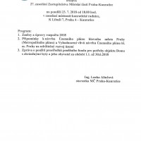 Program 27. Zasedání ZMČ ze dne 23. 7. 2018