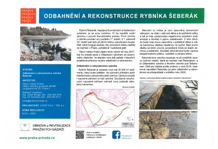 Odbahnění a rekonstrukce rybníka Šeberák