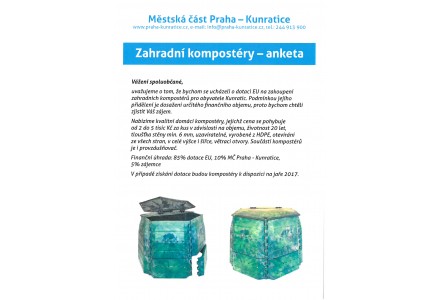 Zahradní kompostéry ANKETA